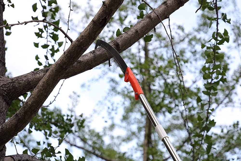 14FT Pole Saw Long Extension Pruning Saws Tree Trimming Trees Branches Cutting