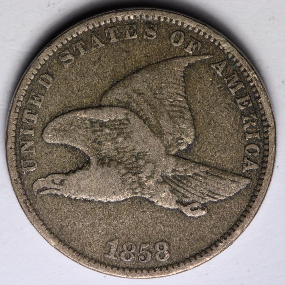 1858 S.L. Flying Eagle Cent Penny VF E102 GWEE