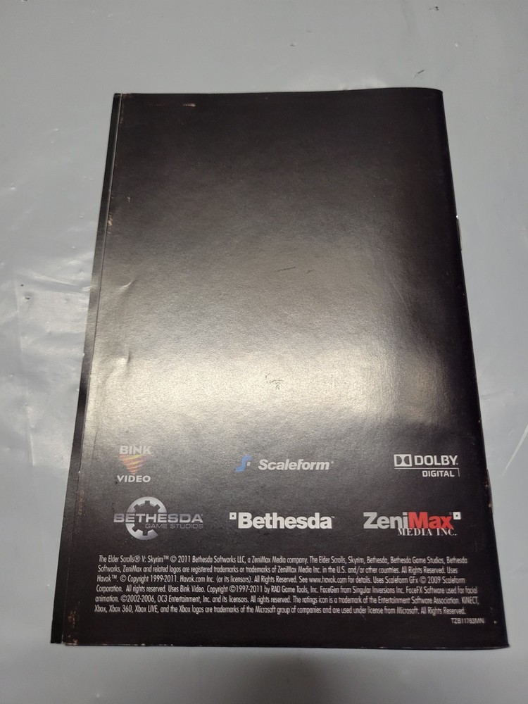 (Manual Only) Elder Scrolls V Skyrim - Microsoft Xbox 360