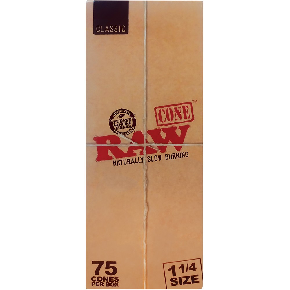 RAW Classic 1 1/4" Backrolled Cones - 75 Count