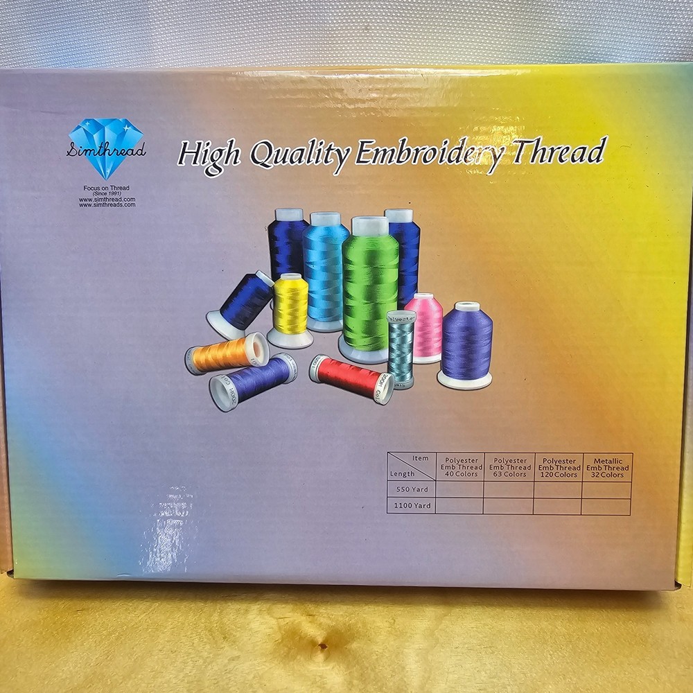 Simthread High Quality Embroidery Thread, 63 Colors ~ NOB