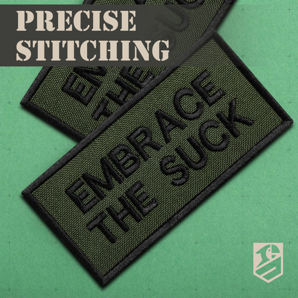2 Pcs Embrace The Suck Patch Set, Embroidered Hook and Loop Patches
