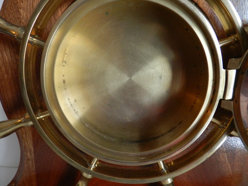 Brass Clock Ship's Time (Quartz) Mounted