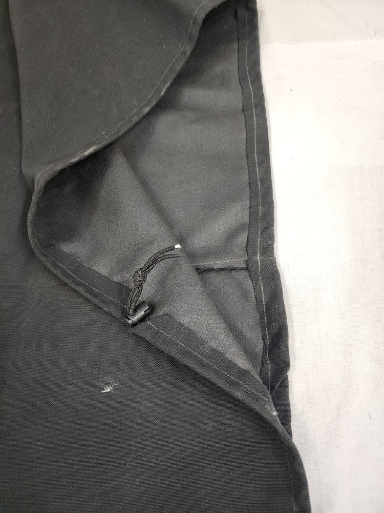 Oversized Canvas Bag w/ String Black 40x37