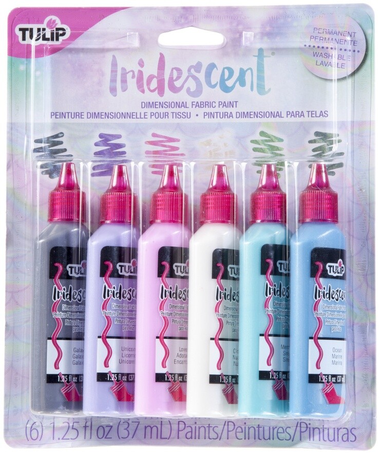 Tulip Dimensional Fabric Paint 6/Pkg-Iridescent