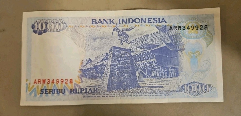 1992 Indonesia 1000 Rupiah Note