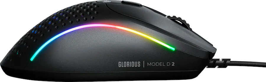 Glorious Model D 2 Wired Optical RGB Gaming Mouse with 6 Programmable Button VG