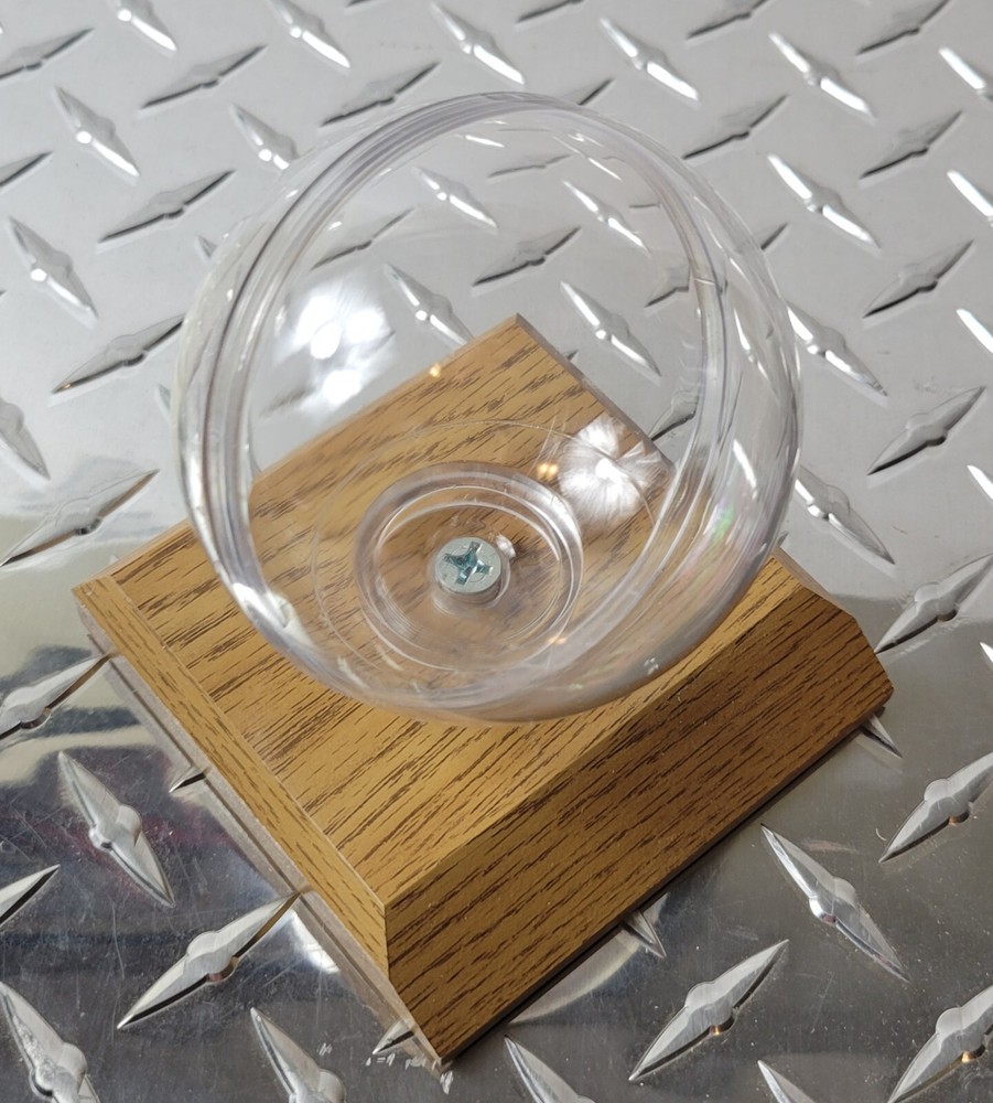 Baseball Holder Wood Base Trophy Game Ball Display Case Award Box E