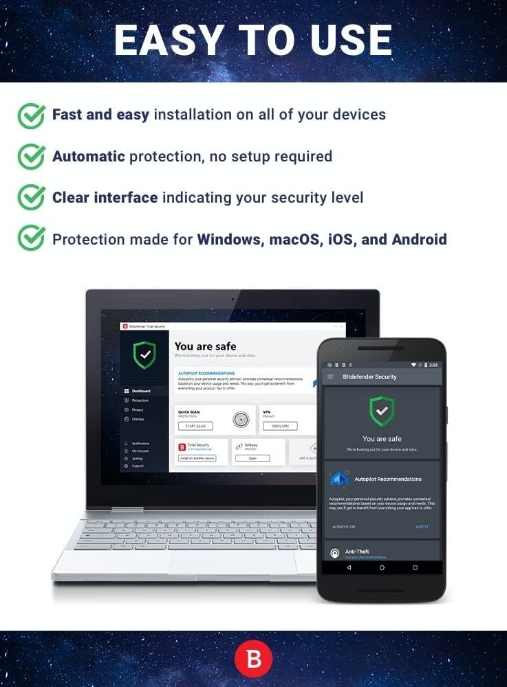 Bitdefender Internet Security - 3 Years 10 Windows Devices (Windows Only)