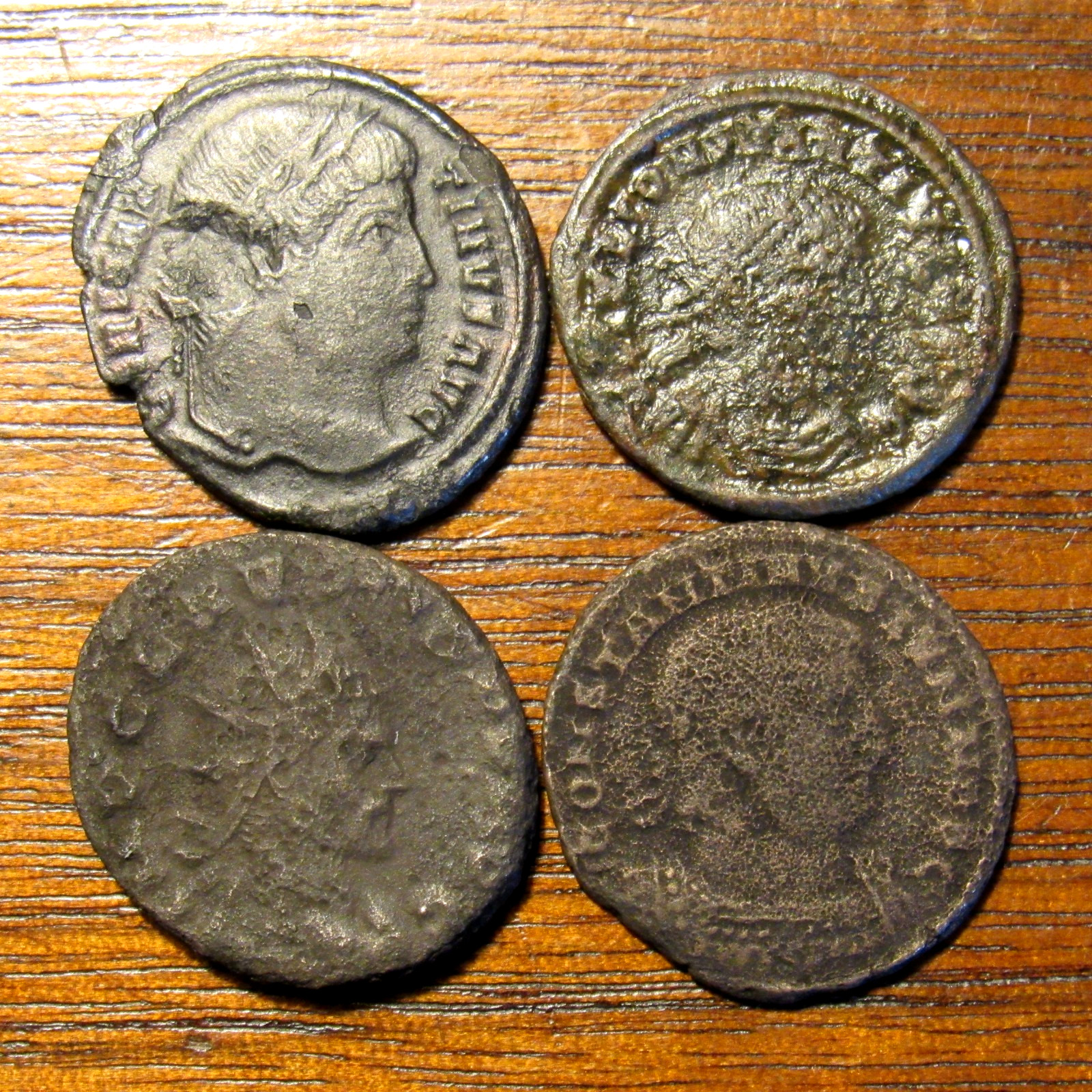 4 ANCIENT ROMAN COINS, 268-337 AD ~ CLAUDIUS II & CONSTANTINE, NICE & ORIGINAL