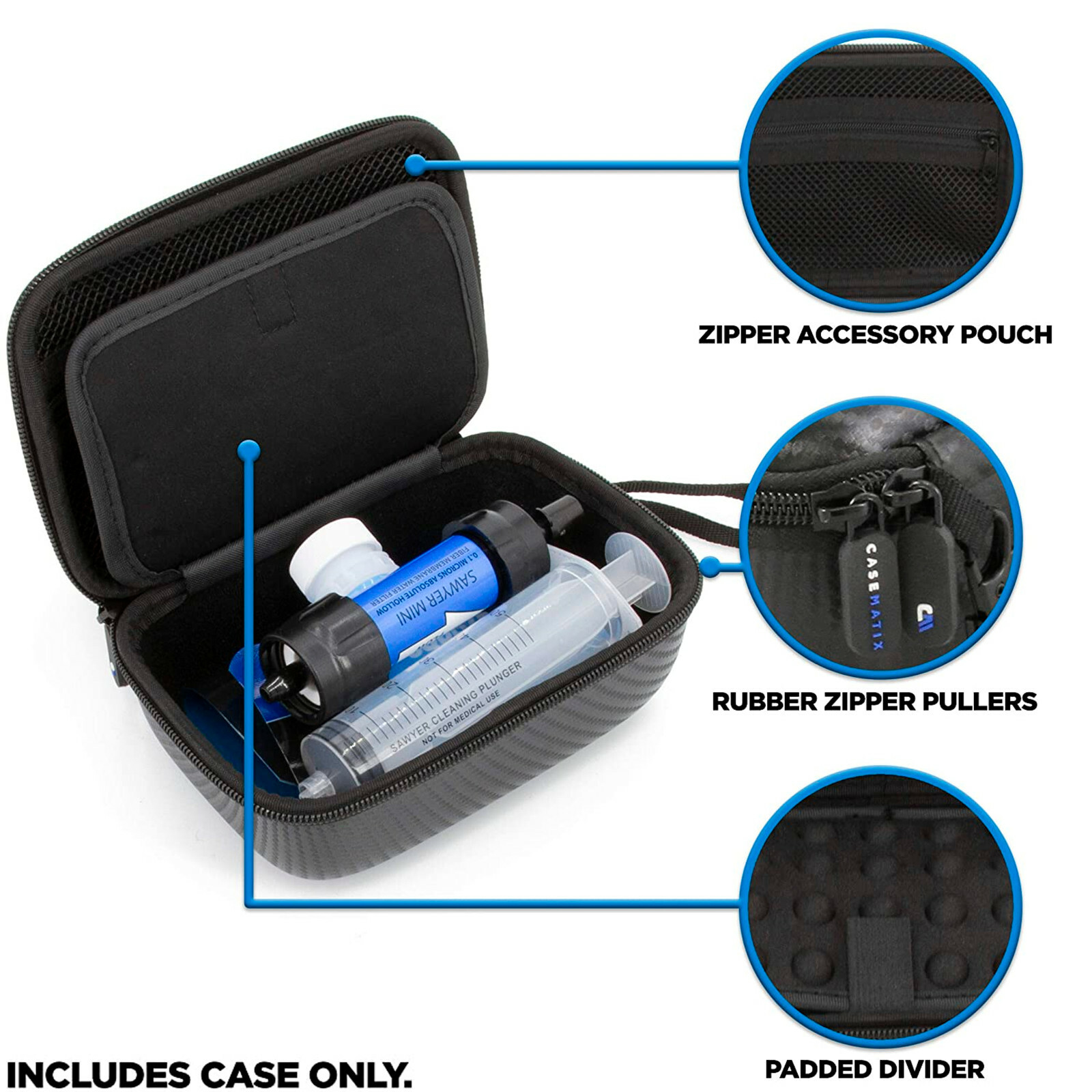 CM Hard Travel Case Compatible with Sawyer Mini Water Filter System - Case Only