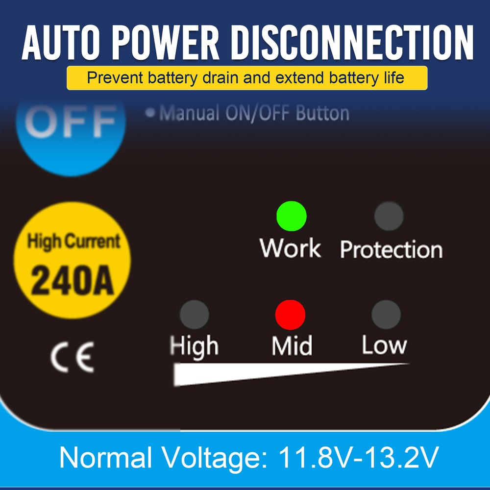 12V 240A Remote Battery Disconnect Switch Kill Switch Automatic for Auto Car