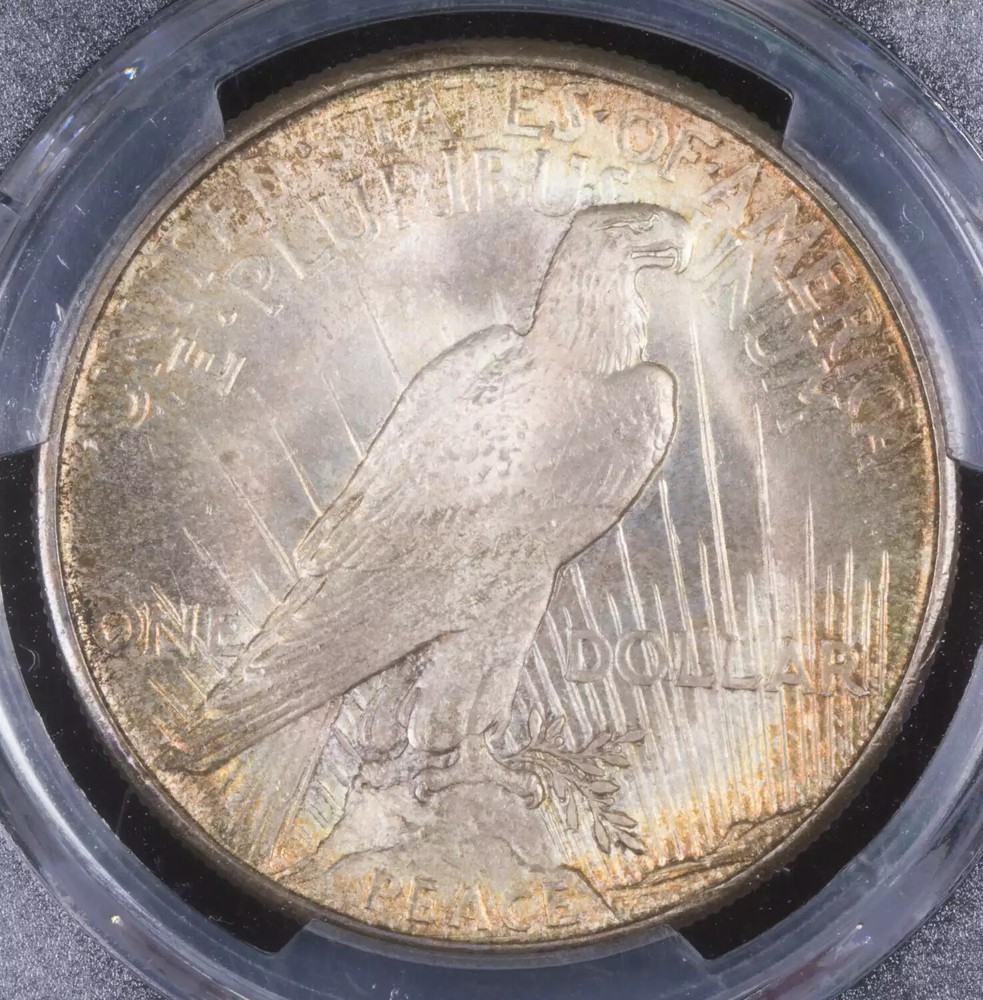 1921 P Peace Silver Dollar PCGS MS-65 TONED!!