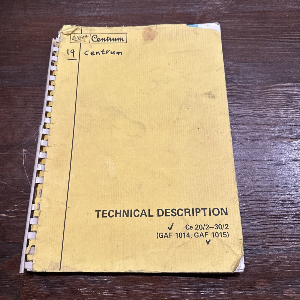 Centrum Ce 20/2-30/2 GAF 1014, GAF 1015 technical Description