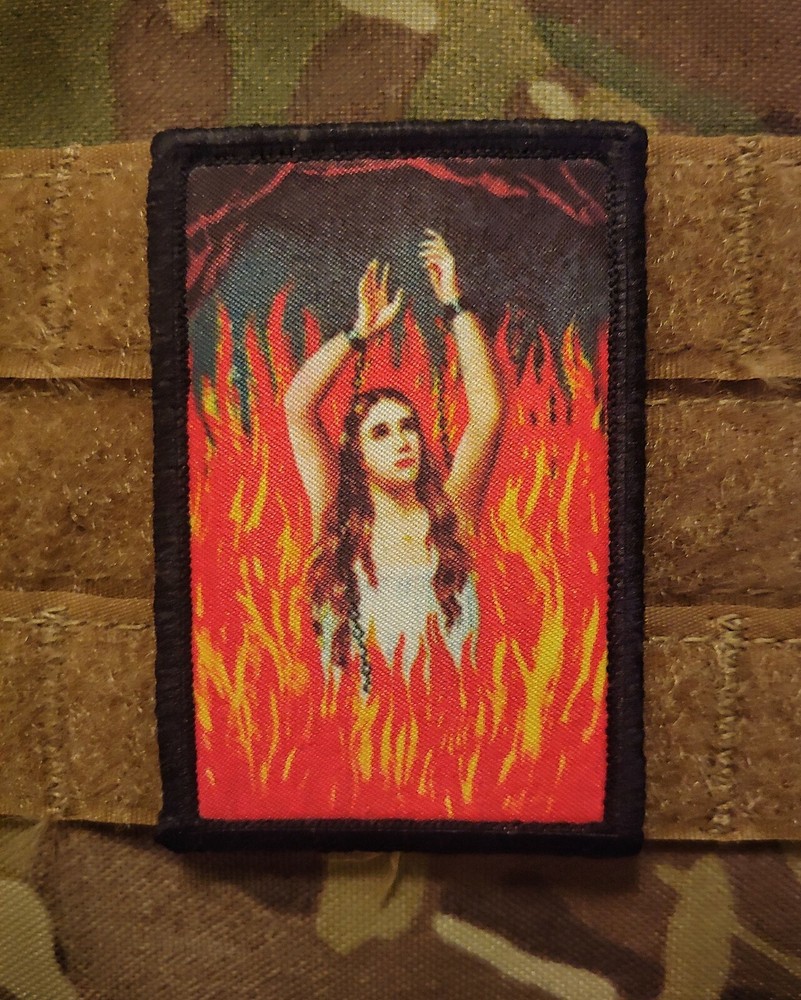 Anima Sola 2x3 Hook backed Catholic Patch Purgatory Redemption airsoft