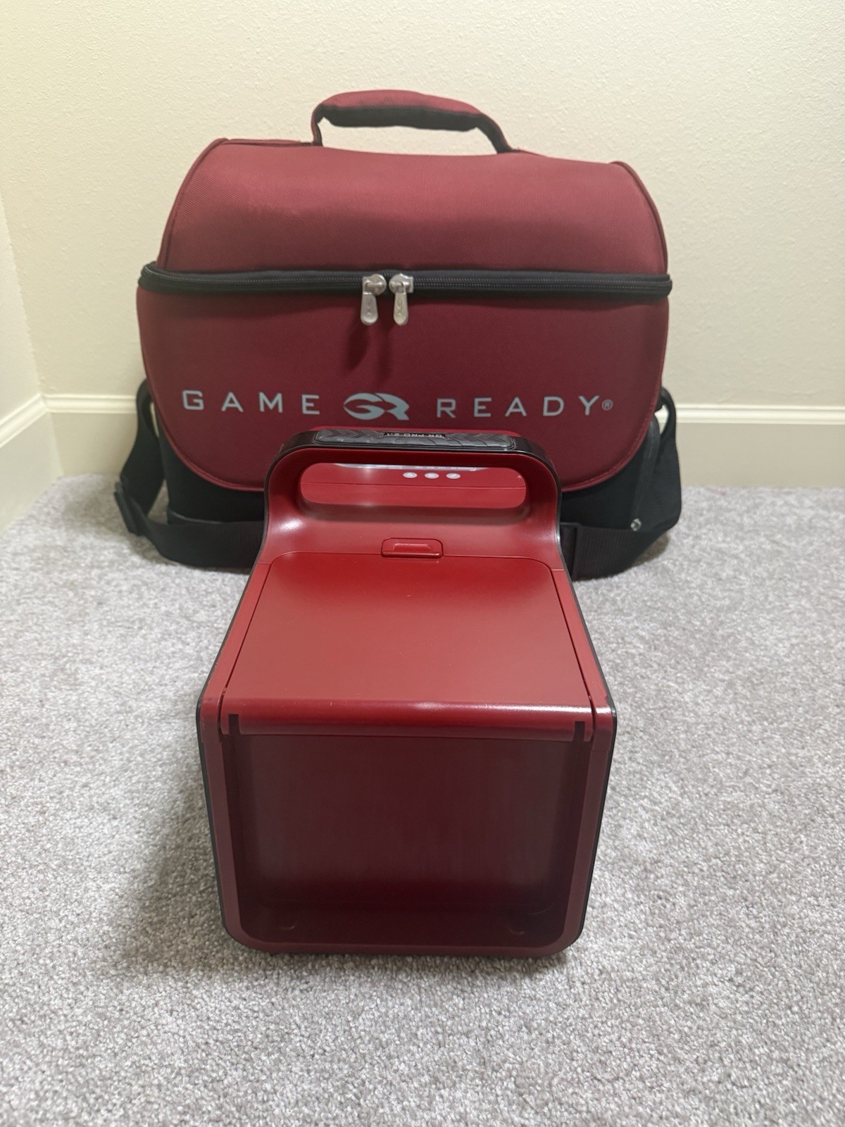 Game Ready PRO 2.1 Ice Therapy Unit NEW Straight Knee Wrap And Carrying Case