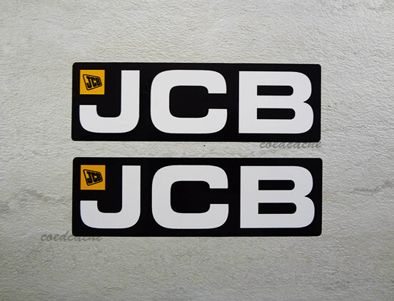 2x JCB decals sticker Heavy Equipment Tractor Loader Forklift Adhesive Pick Size