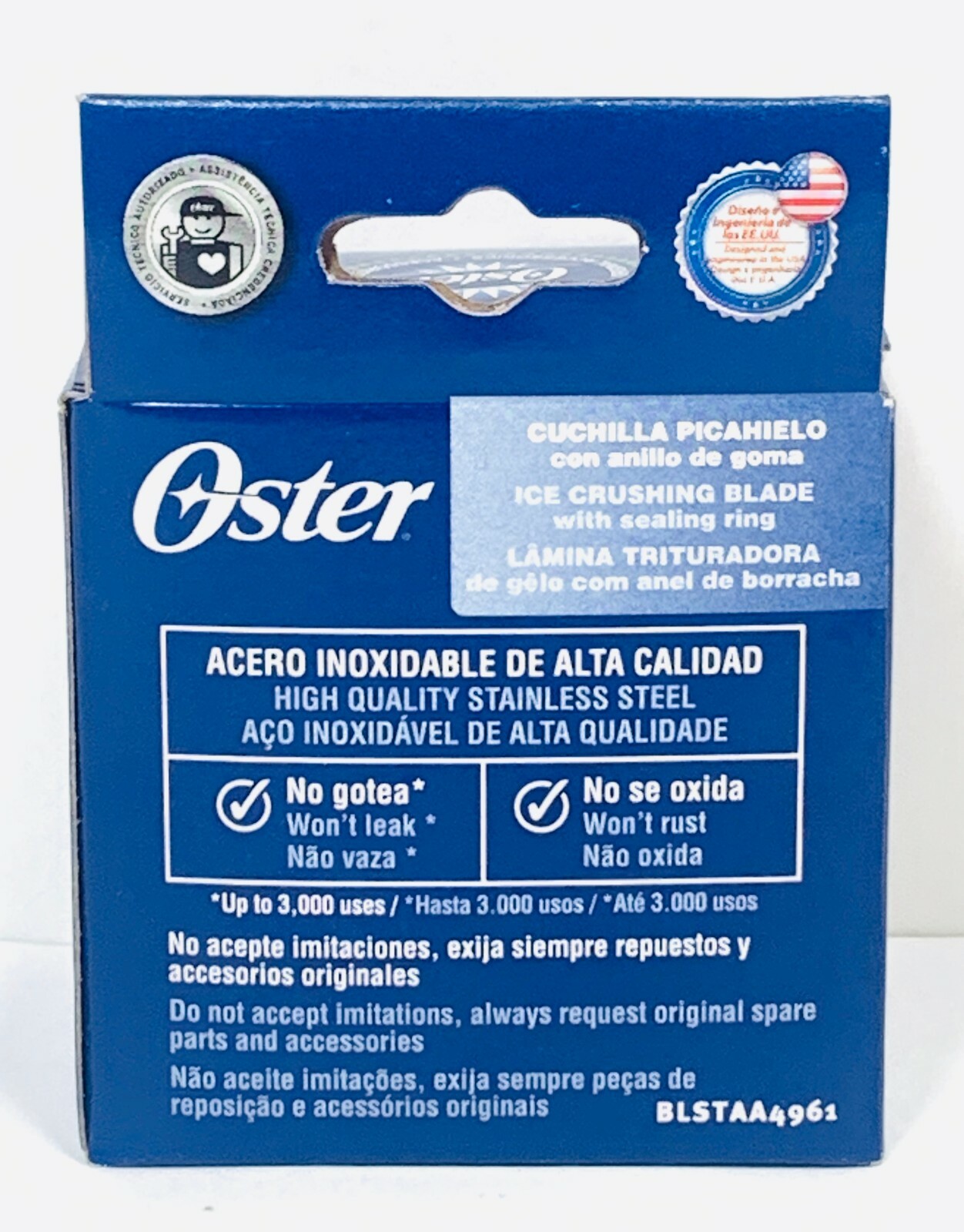 Genuine Oster 4961 Blender Stainless Steel Blade With Gasket Sealing Ring NEW