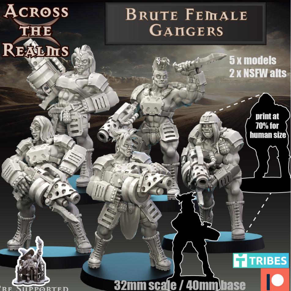 DnD Brute Gangers x 5 (32mm)