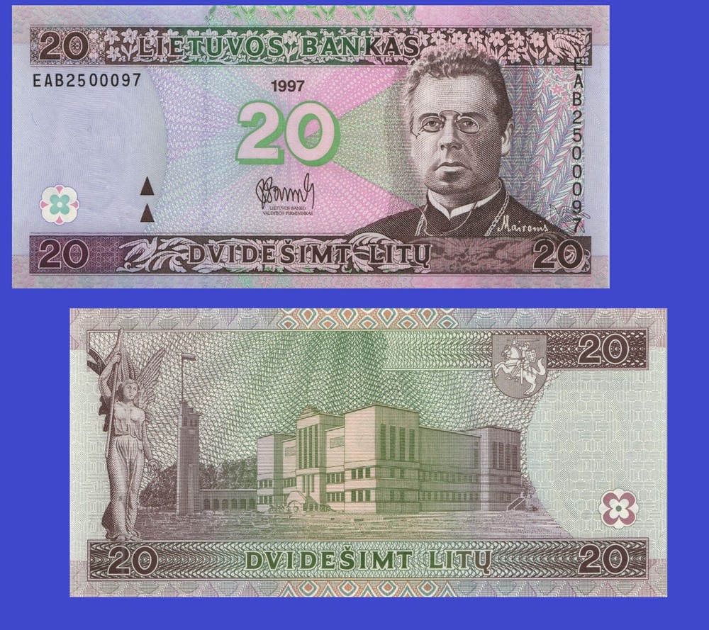 Lithuania  20 Litu 1997  / Copy