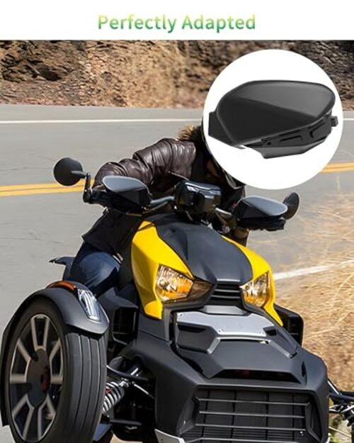 2PCS Hand Guards for Can Am Ryker, Black Plastic Handguards Protector Cover