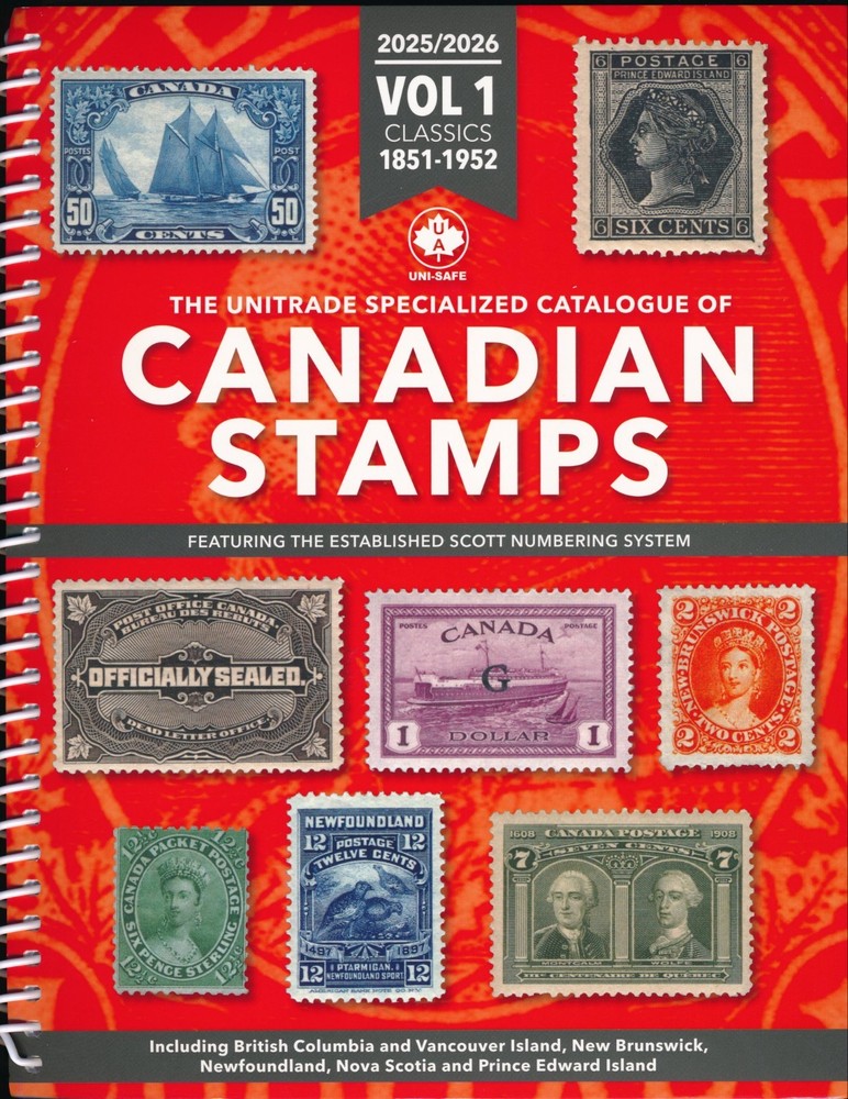 2026 Unitrade Specialized Catalogue Canadian Stamps 2 Vols Reference Guide Book