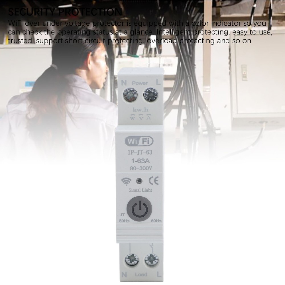 Smart WiFi Circuit Breaker Wireless Remote Control Enegy Meter Switch Protector