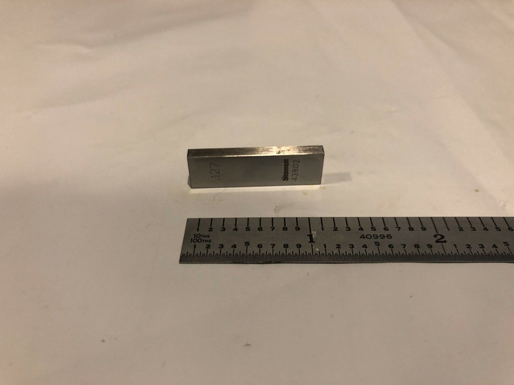 .127" Starrett Rectangular Steel Gage Gauge Block.