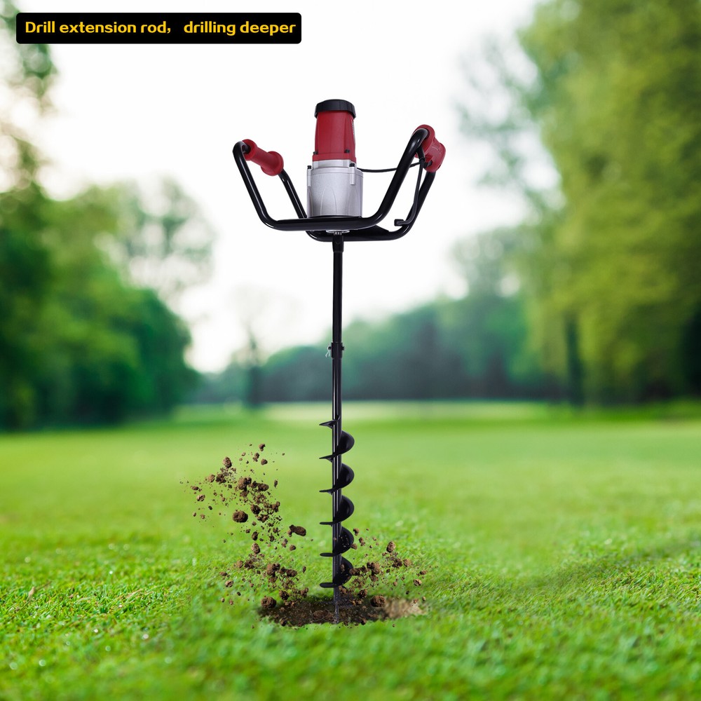 Garden Electric Hole Digger Machine Adjustable Auger Drill Machine +4 Inch Bit