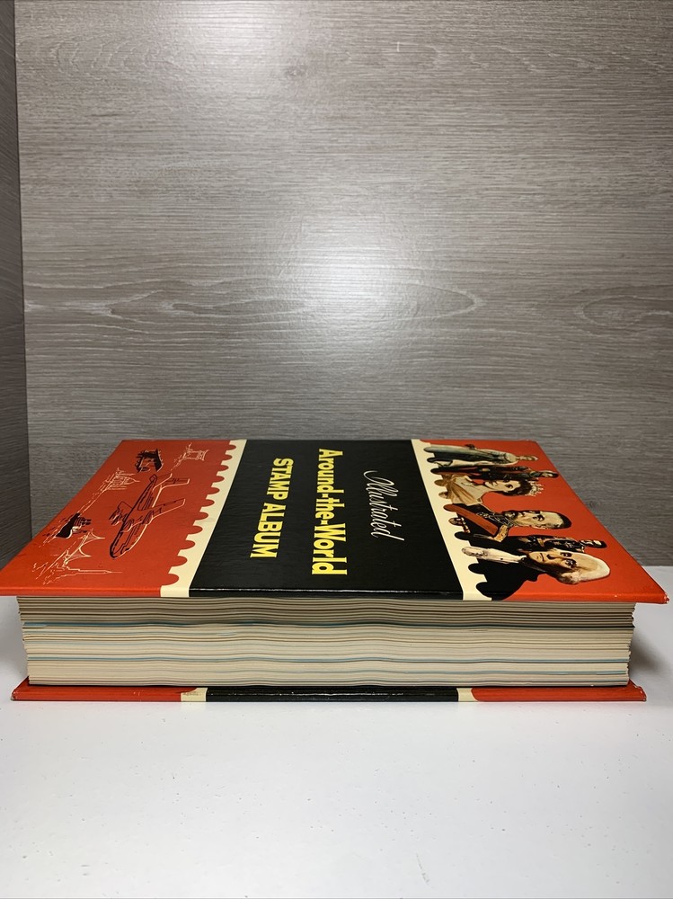 Vintage 1960 Illustrated Around-The-World Stamp Album - Without Stamps!