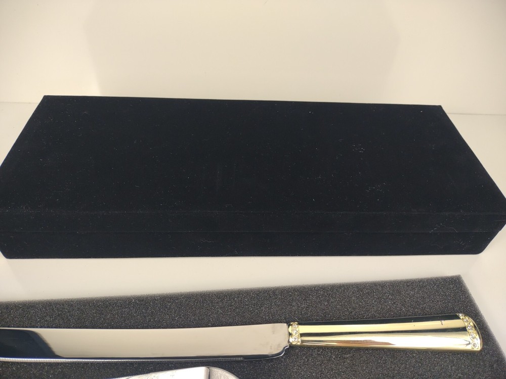 Things Remembered Cake Serving Set silver plated flute and server w box wedding