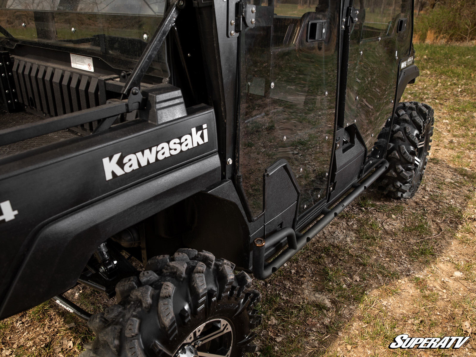 SuperATV Heavy Duty Nerf Bars for Kawasaki Mule Pro-FXT