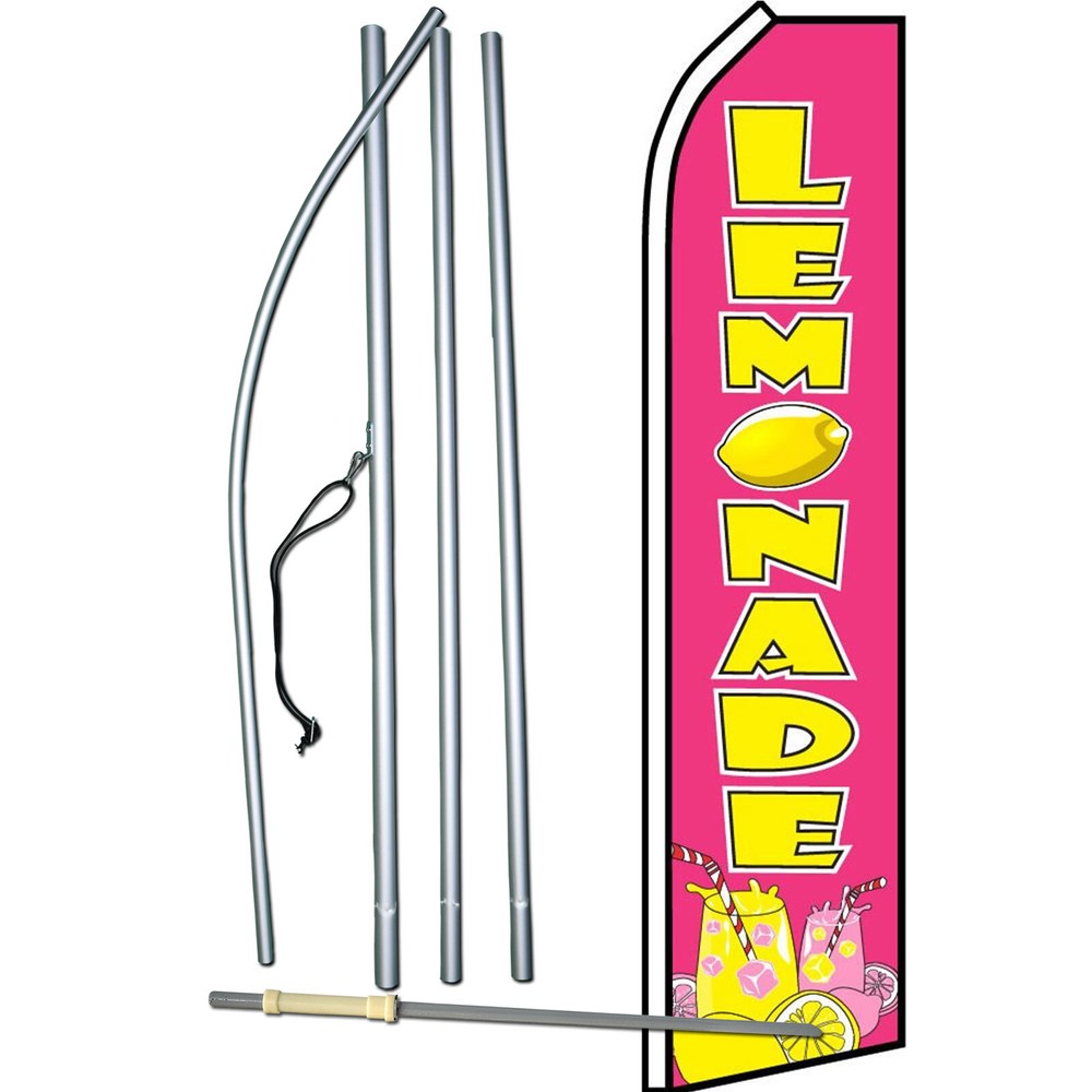 Lemonade Flag with Flag Pole and Spike