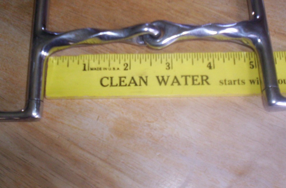 Used Stainless Hunter Dee Slow Twist Snaffle Bit 5" mouth
