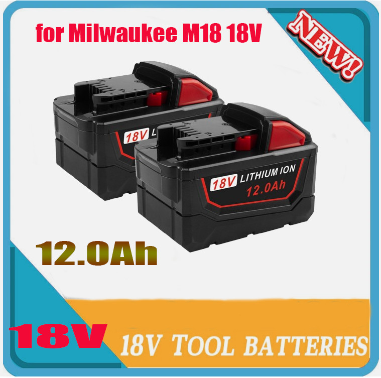 18V 12.0Ah Battery for Milwaukee M18 Li-Ion XC Extended Capacity 48-11-1860 1890