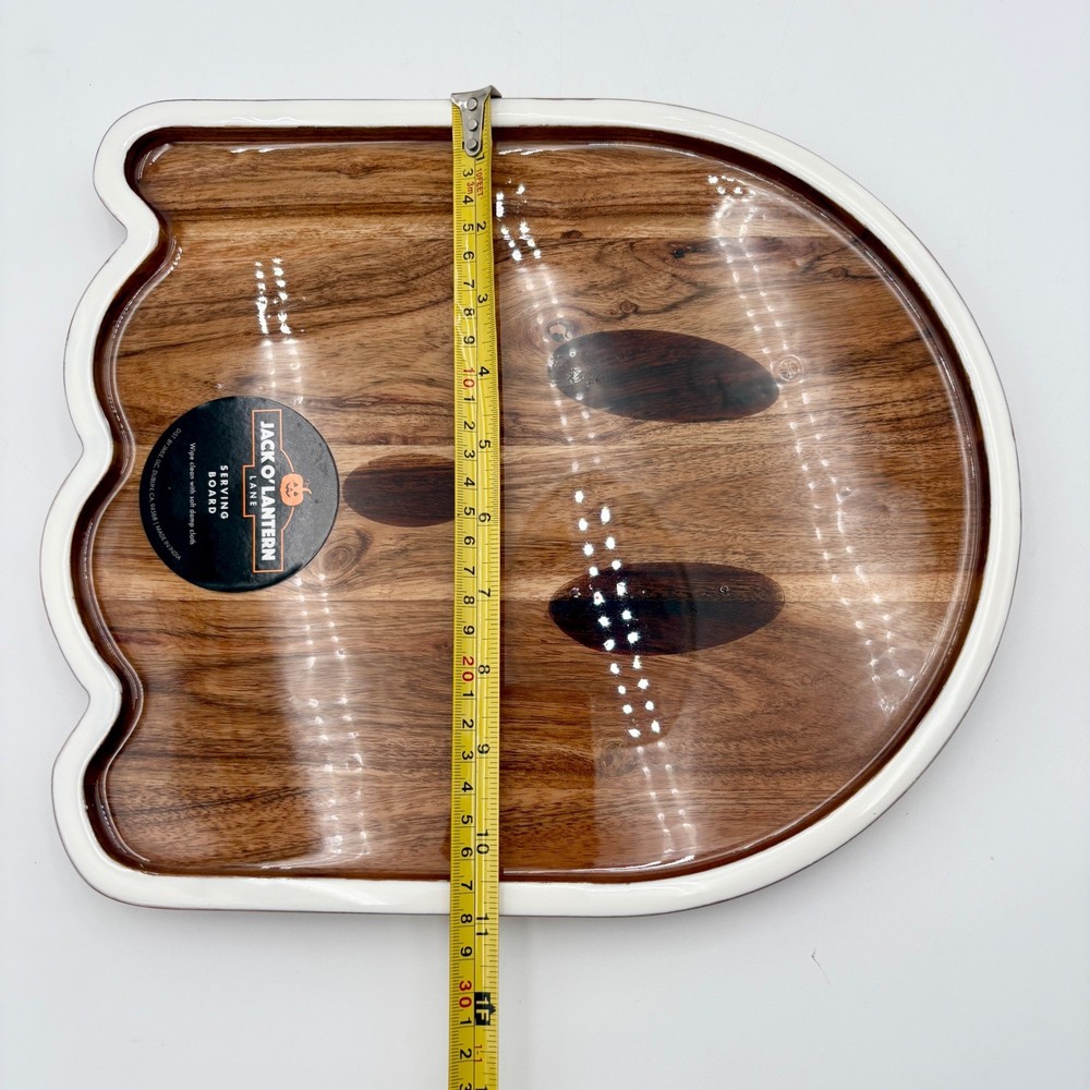 Jack O Lantern Lane Halloween Skull & Ghost Serving Board Set New