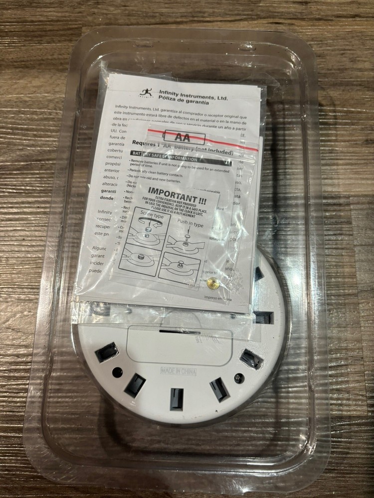 Infinity Instruments White Face Replacement Clock for Spoked Clocks