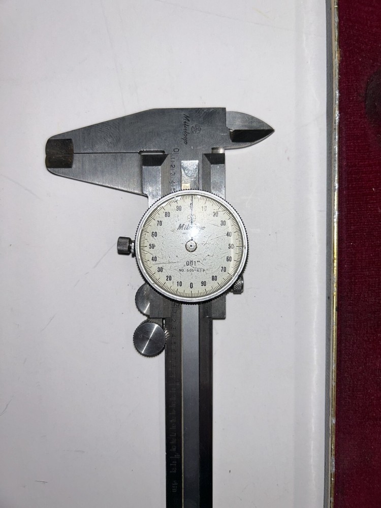 Vintage Micrometer with Case Originally From Grumman