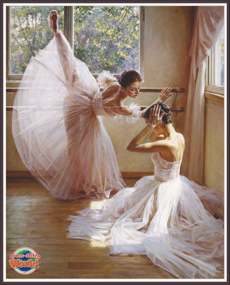 Ballet Dancers 93 Chart Counted Cross Stitch Pattern Needlework