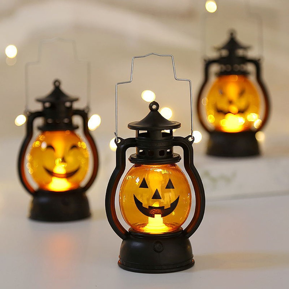 A Style Halloween Pumpkin Lantern With Battery