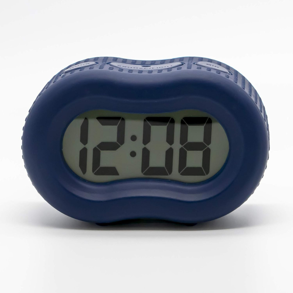 Timelink Smartlight Rubber Alarm Clock with Automatic Night Light and Large Disp