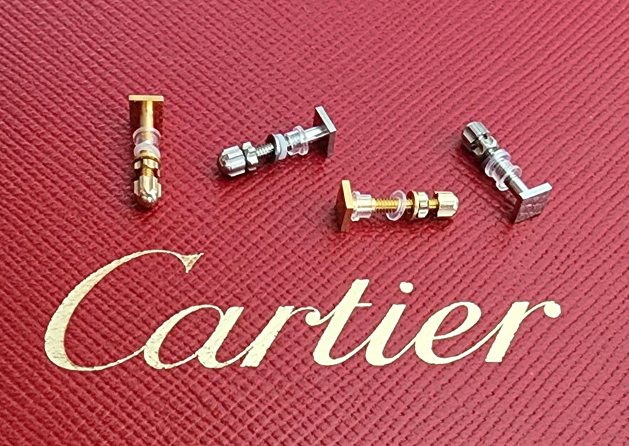New Authentic Cartier Square Screw Gold Silver for Glasses + Free Screwdriver