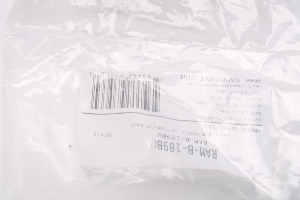 RAM RAM-B-189BU Twist-Lock Dual Suction Cup Base - NEW