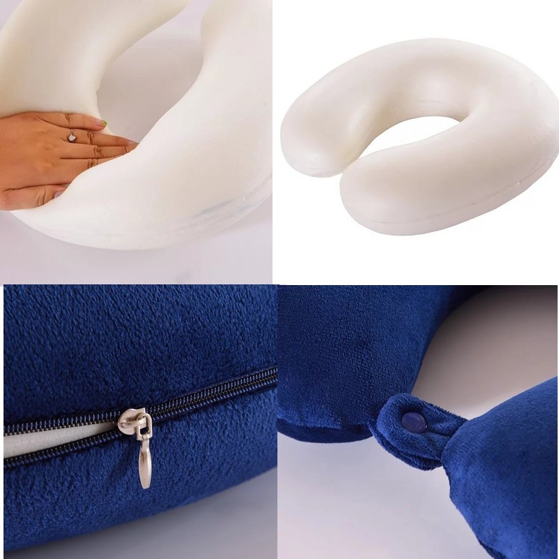 Travel Neck Pillow - Memory Foam Cushion Support U-Shape