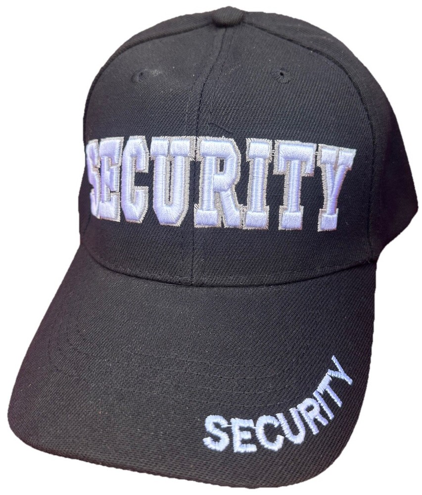 Security Hat Guard Baseball Cap Adjustable Black Hat Headwear