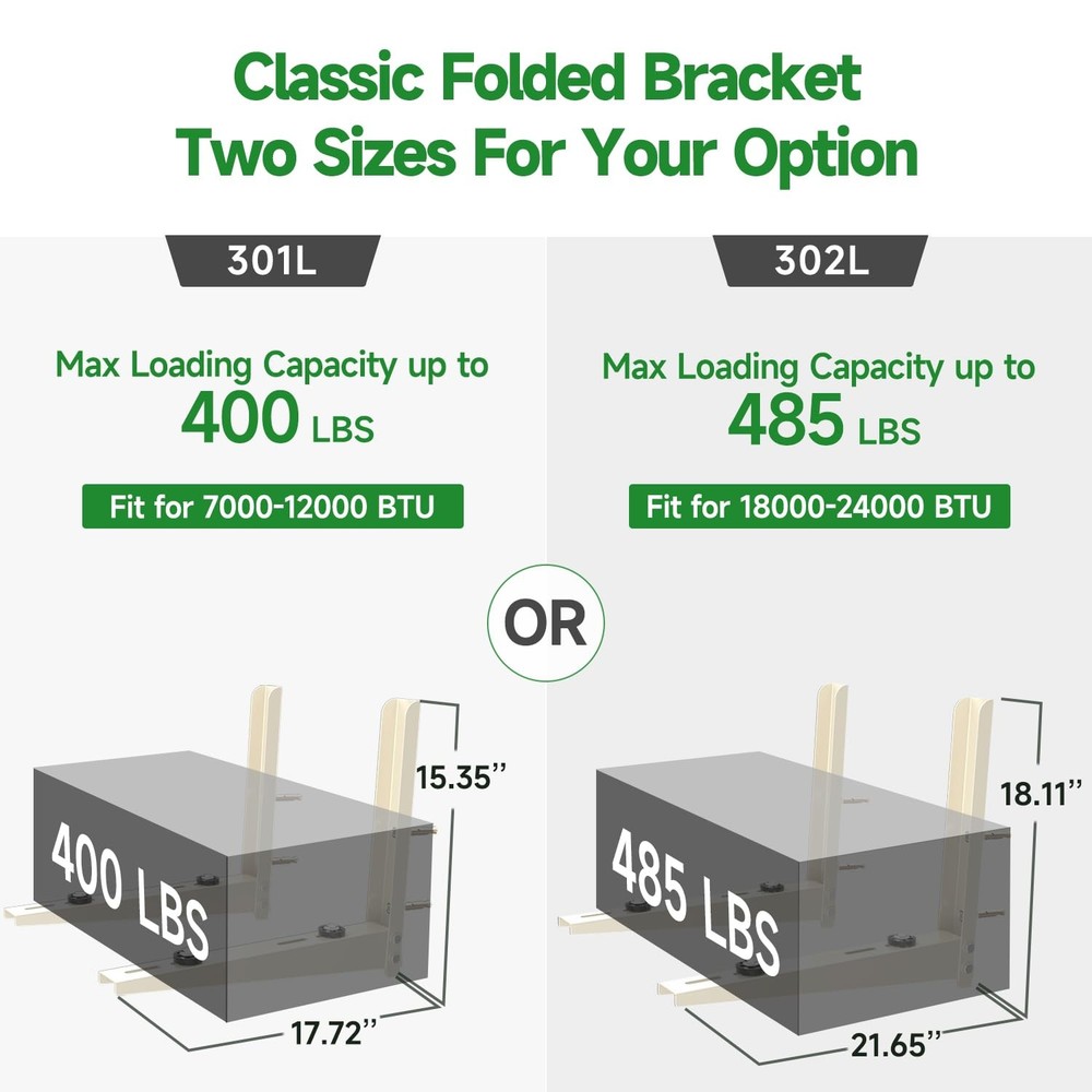 Cestluck Mini Split AC Bracket: Wall 18000-24000 BTU, Classic Folded Model