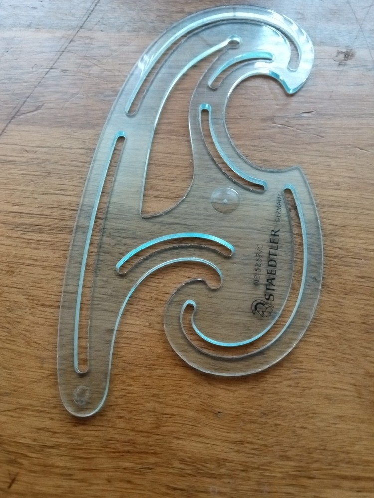 Vintage Staedtler Drafting Curves Protractor Germany