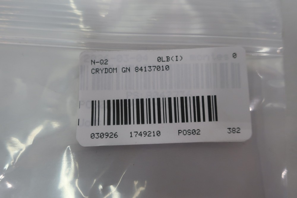 Crydom GN 84137010 Solid State Relay 25a 24-280v-ac 3-32v-dc