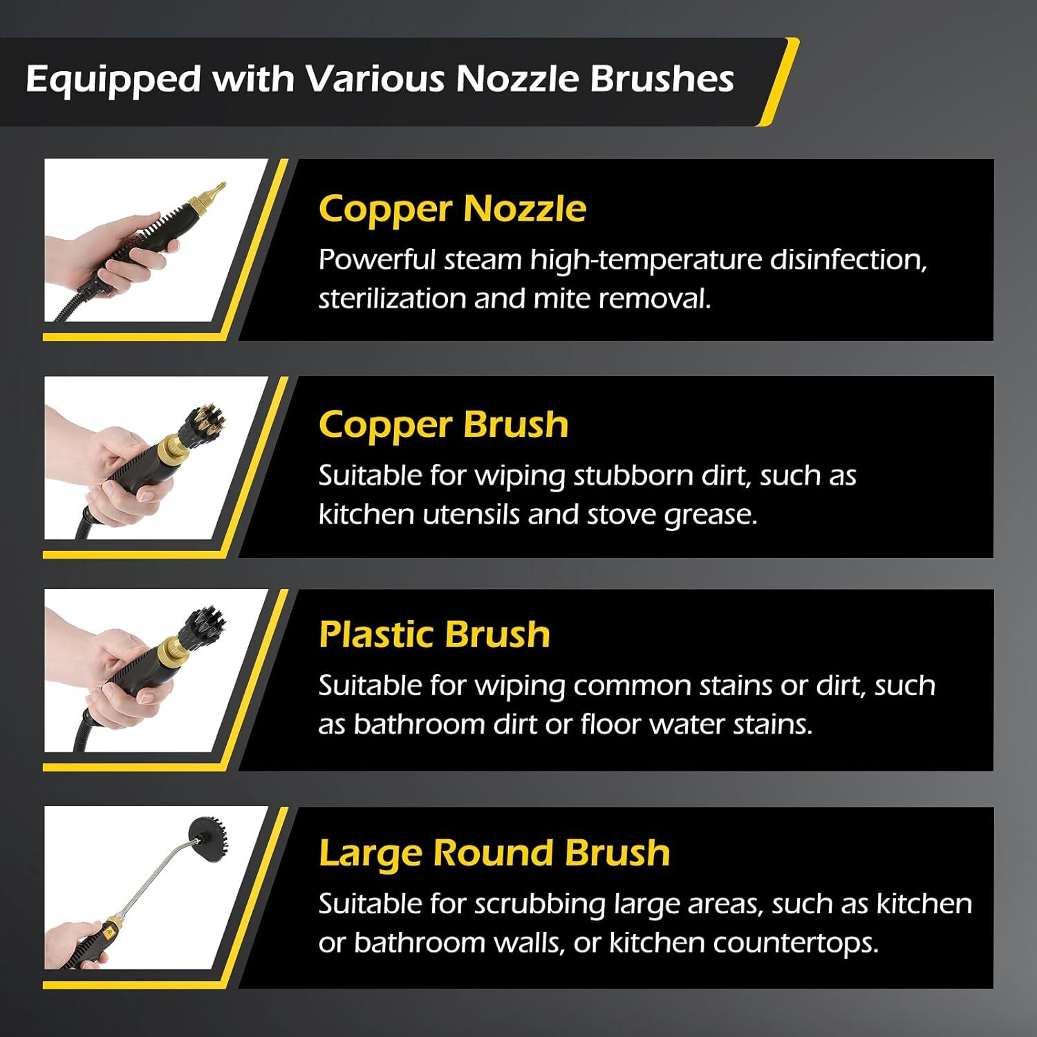 Handheld High Temp Steam Cleaner High Pressure Household Cleaning Machine 2500W