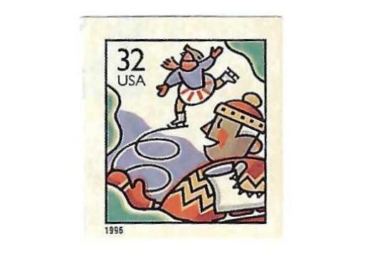 STAMP US SCOTT 3117 "Skaters" 32 CENT 1996 MNH
